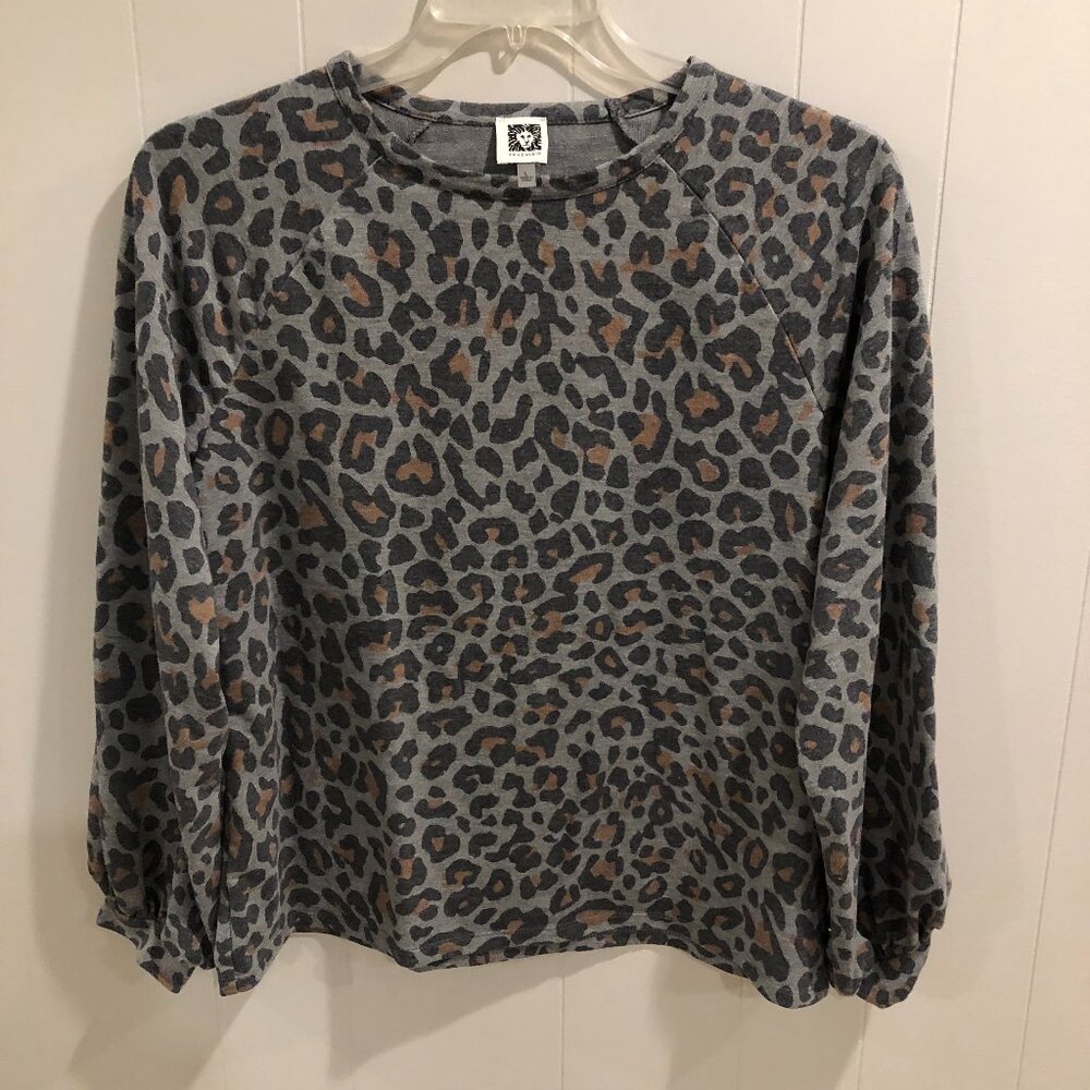 Anne Klein Leopard Print Top, Size L